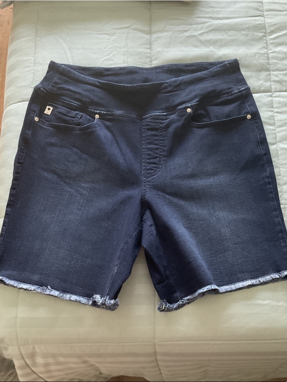 Belle by Kim Gravel Dark Indigo Denim Shorts
